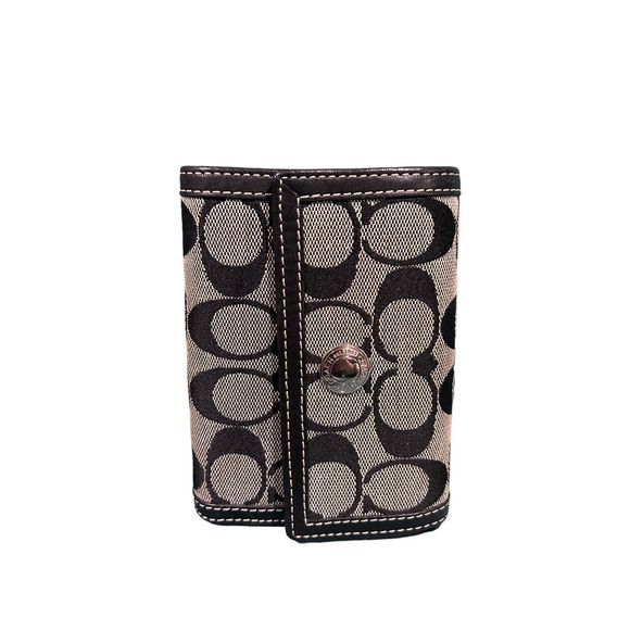 Coach Signature Canvas trifold Wallet - Picture 1 of 7